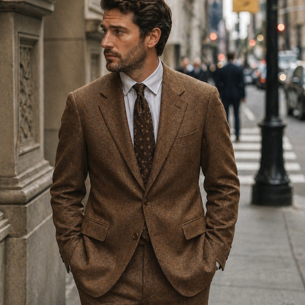 Vintage Ermenegildo Zegna Brown Cashmere Blazer Sport Coat Made in Italy 52 Mens - Picture 1 of 9